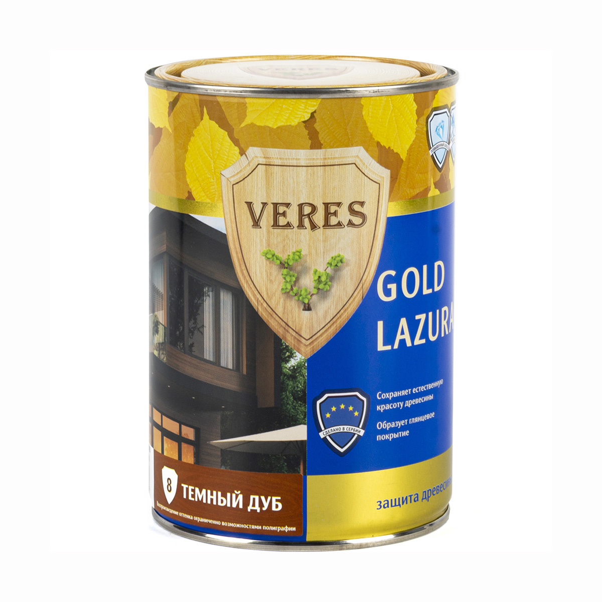 Верес gold № 8 дуб темный  0,9 л (1/6) "veres"