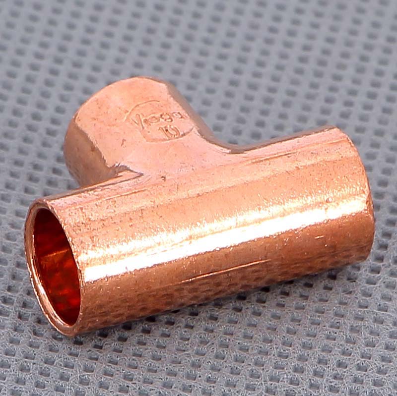 Тройник равнопроходной VIEGA под пайку 10 мм медный