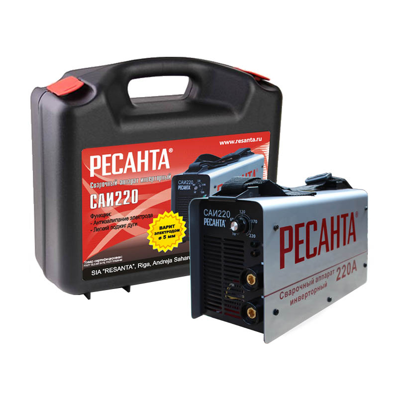 Сварочный аппарат саи-220  7,8 квт (в кейсе) (1) "ресанта"