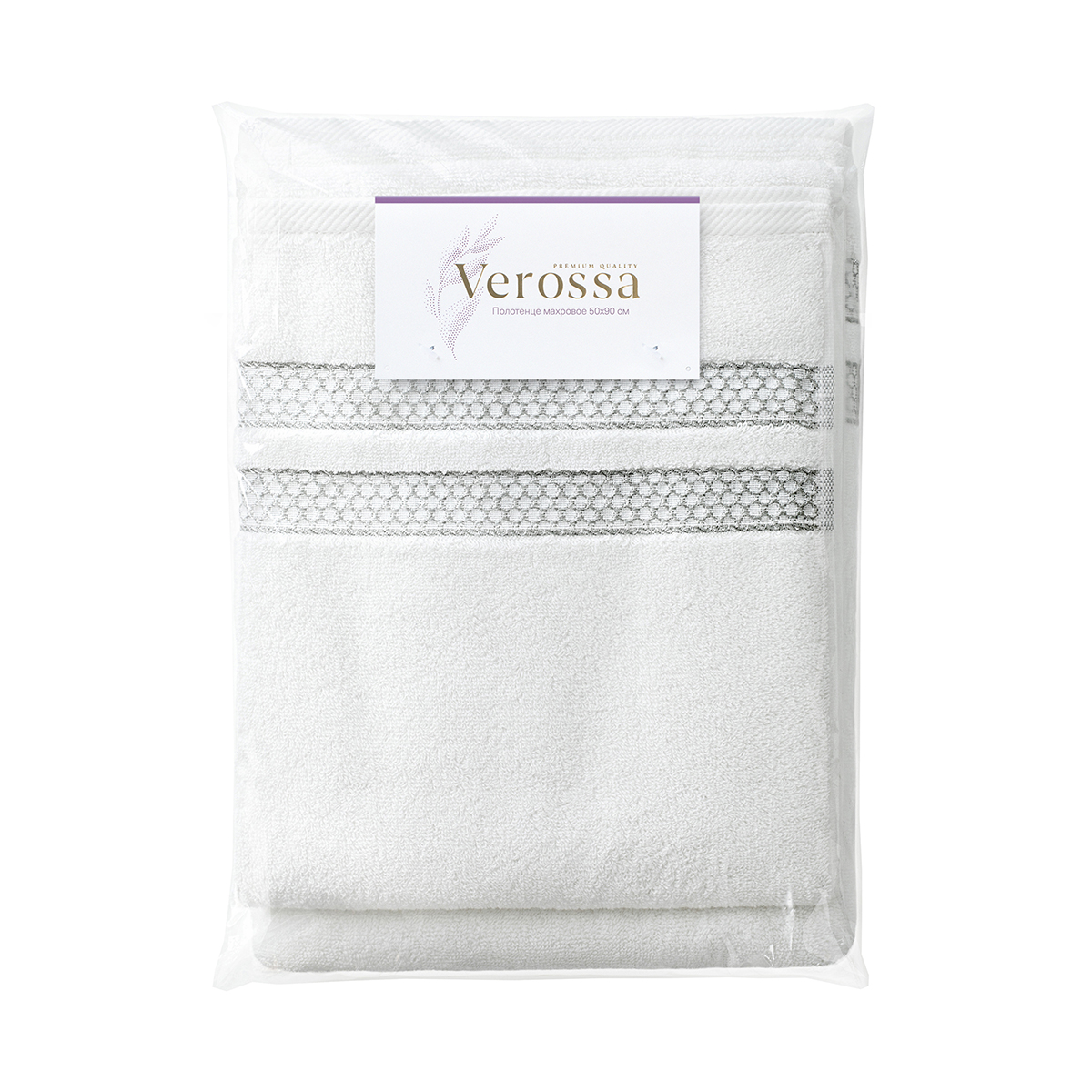 Полотенца "verossa" reticolo набор 2 шт. 50*90 + 70*140 см (белый)