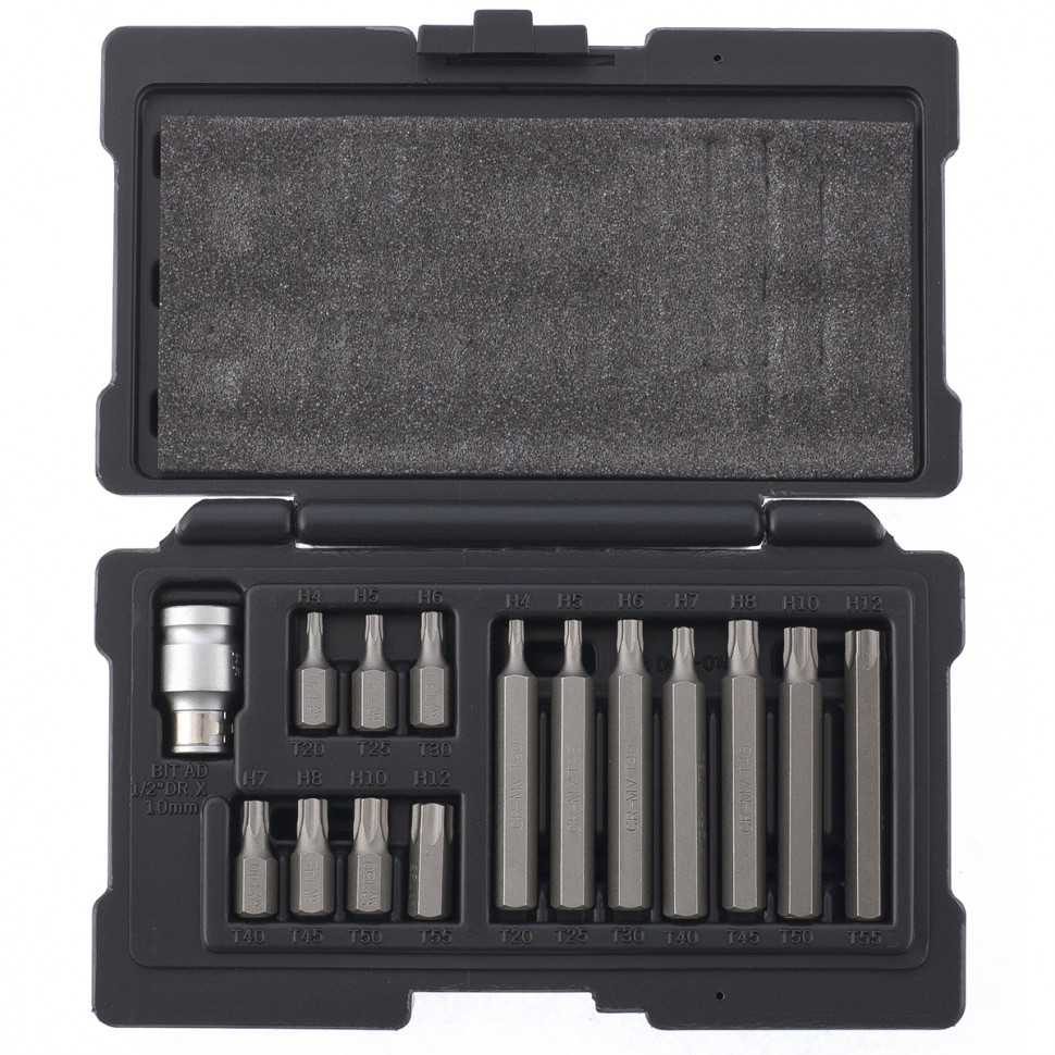 Набор бит Torx , хвостовик-шестигранник, 10 мм, CrV, 15 предметов Stels (11315)