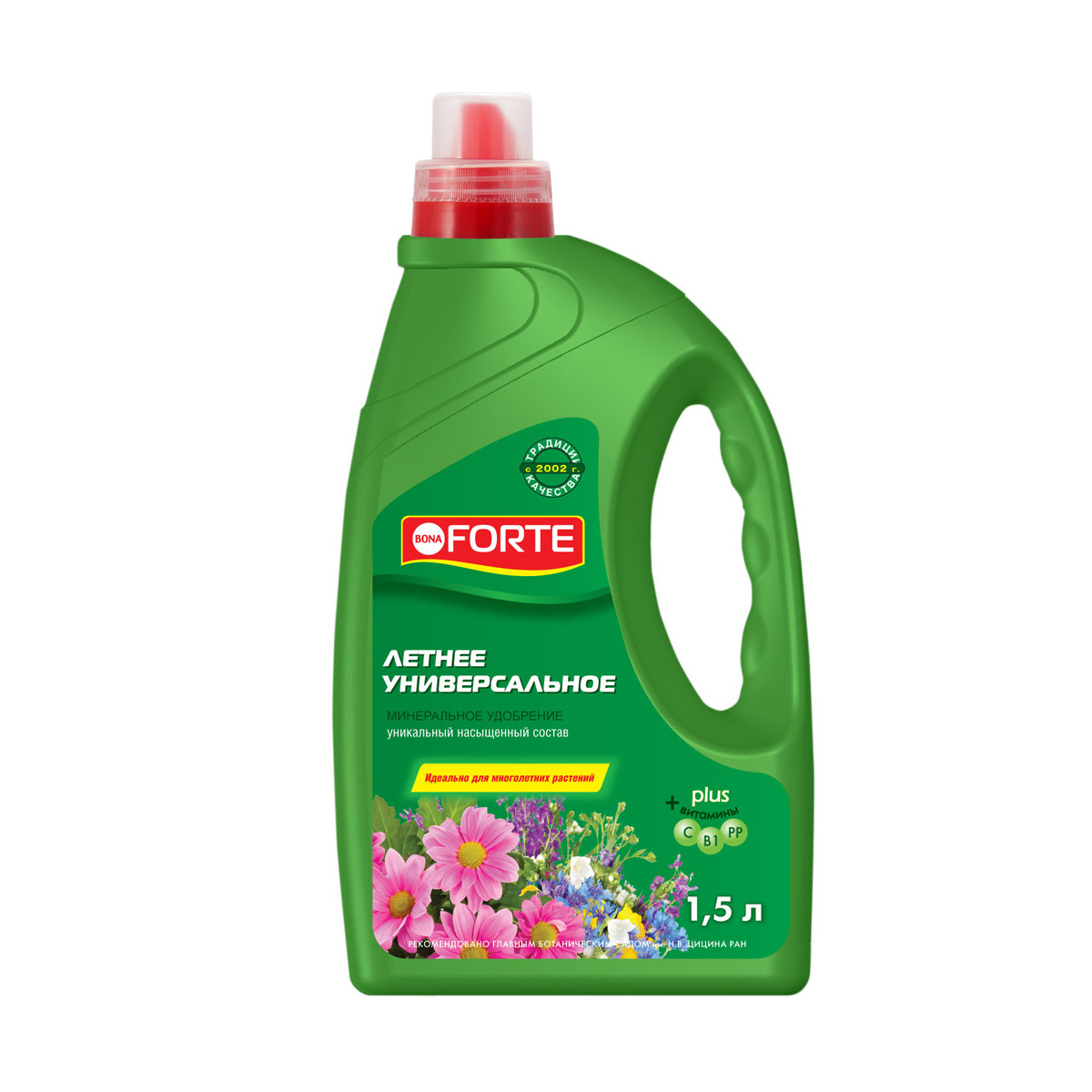 Удобрение жидкое "bona forte" универсальное 1,5 л (весна-лето) (1/4)