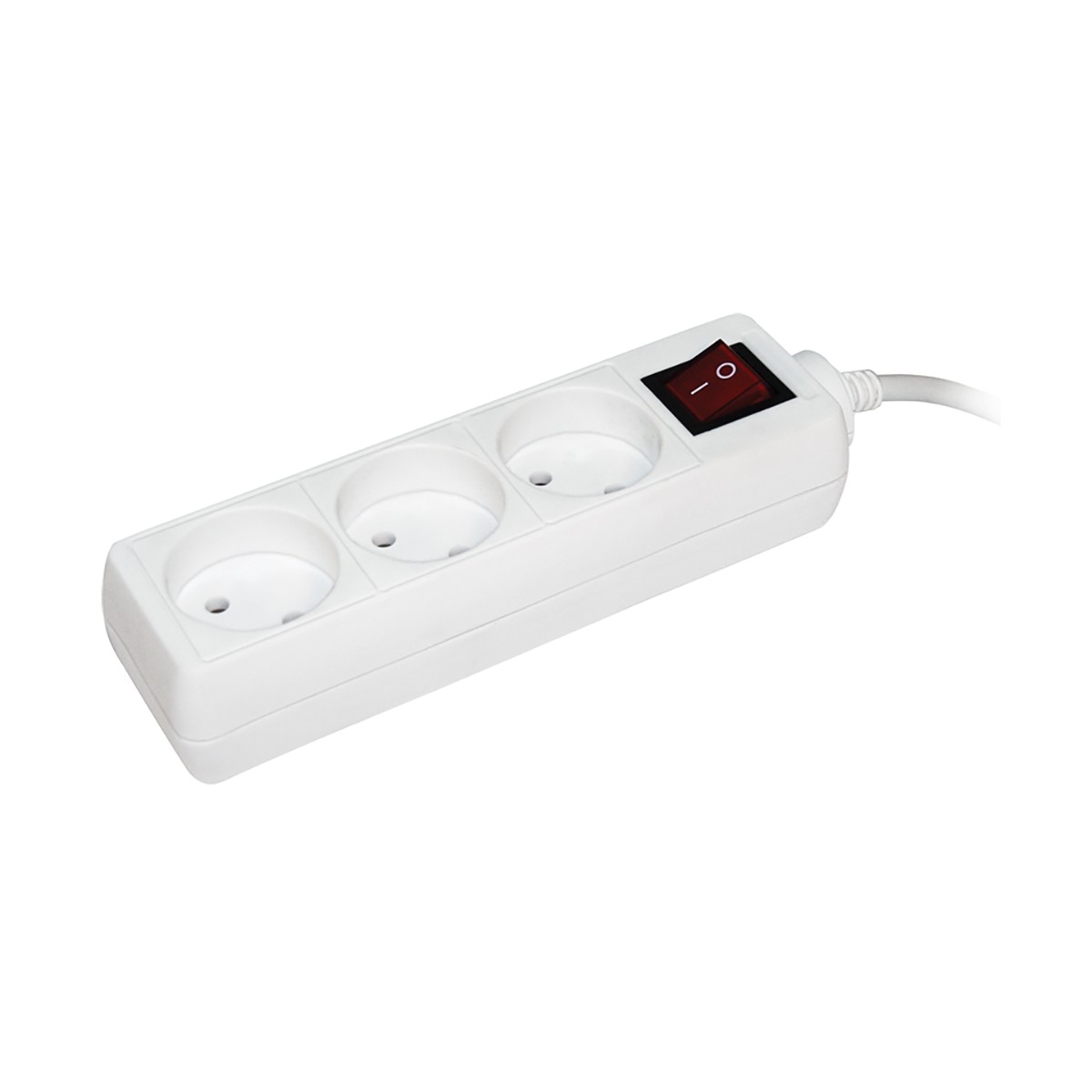 Удлинитель у3к с выключ. 3 розетки, 2p/3 м 2*0,75 мм, 10а (1/14/56) "iek"