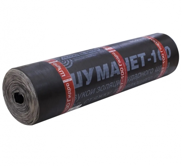 Звуко-гидроизоляция рулонная Шуманет 100 Гидро 10000х1000х5 мм (рул/10м2)