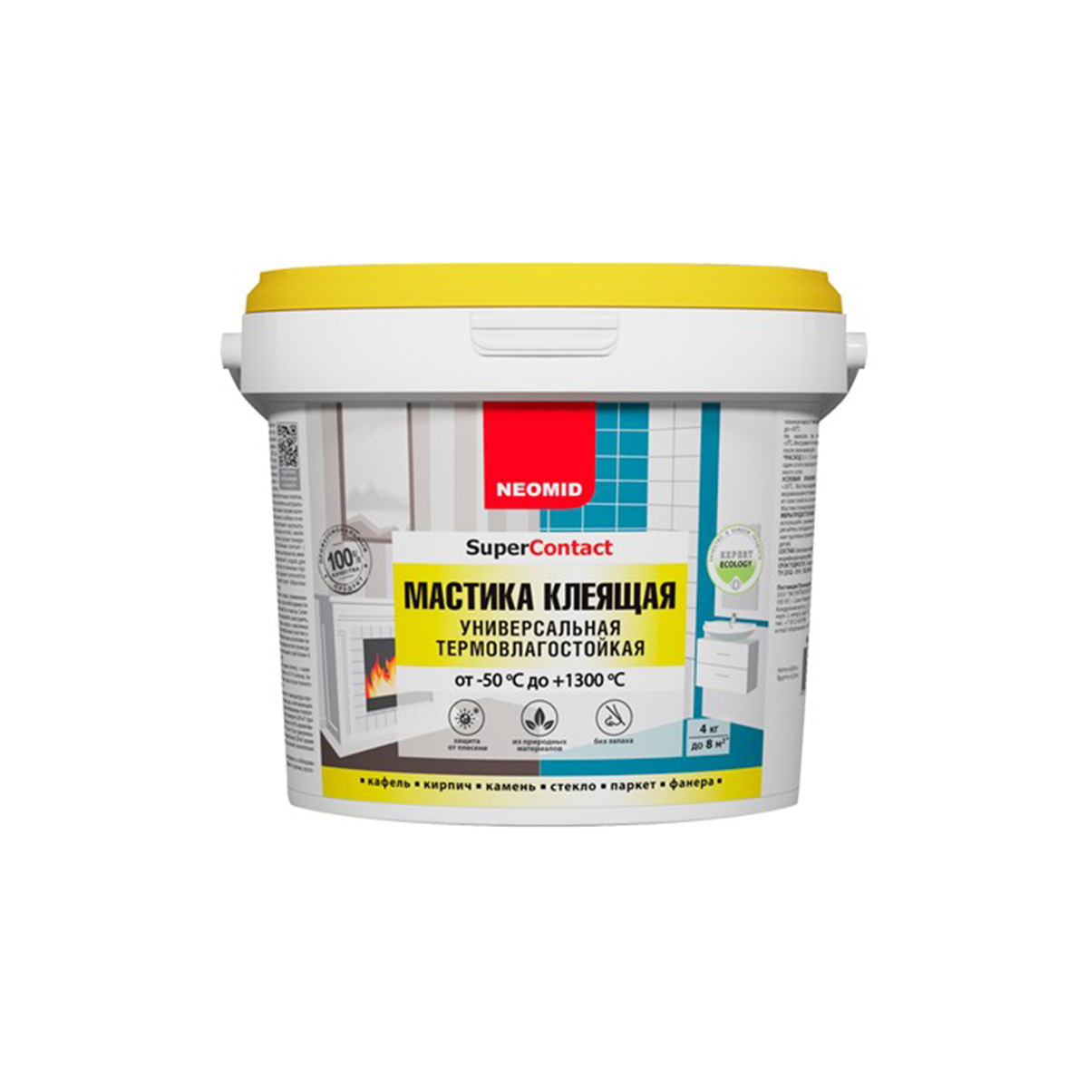 Мастика клеящая термостойкая универс. 4 кг (1/4) "neomid"