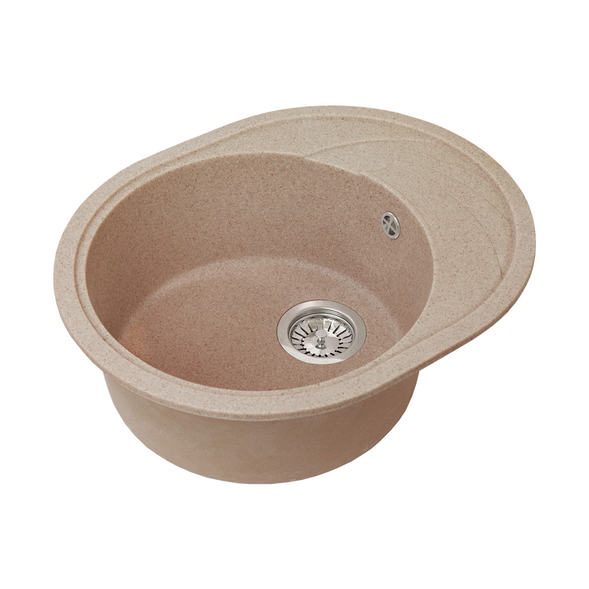 Мойка для кухни врезная искуств. камень gs-18k-307 с крылом 570*445 мм терракот "granstones"