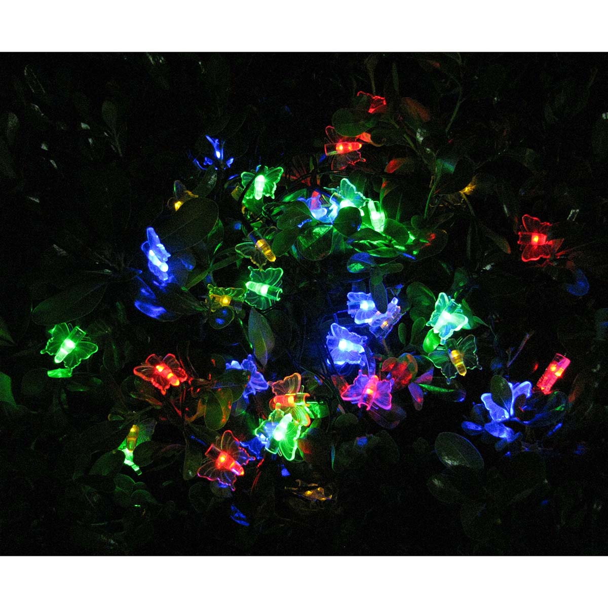 Гирлянда садовая (led) "бабочки" 6,4 м, 2 реж., солнеч. батарея (1/24) "старт"
