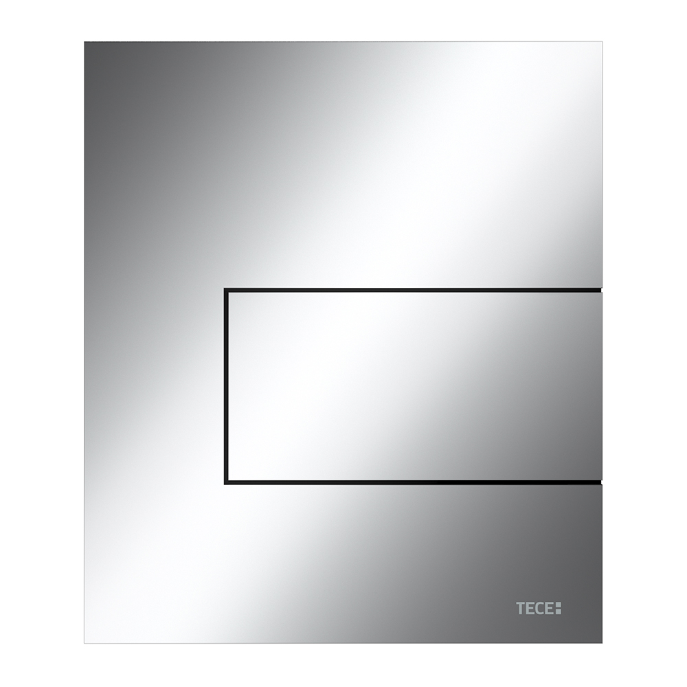 Металлическая панель смыва TECEsquare хром глянцевый, для инсталляции писсуара, 144 x 124 x 2 мм