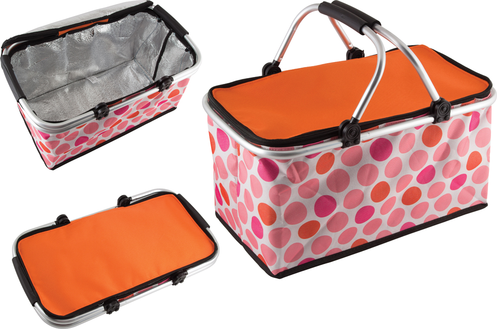 Термосумка cb-7046-1  30 л складная, алюмин. каркас (горошек) (1/20) "ecos"
