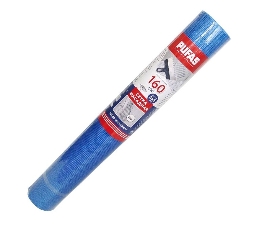 Сетка стеклотканевая ПУФАС фасадная 1х30 м 160гр/м2