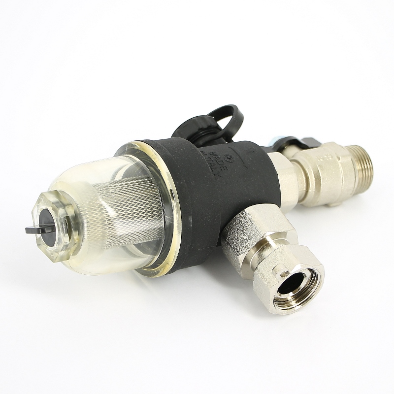 Фильтр-грязеуловитель UNI-FITT магнитный 3/4" с прозрачной колбой