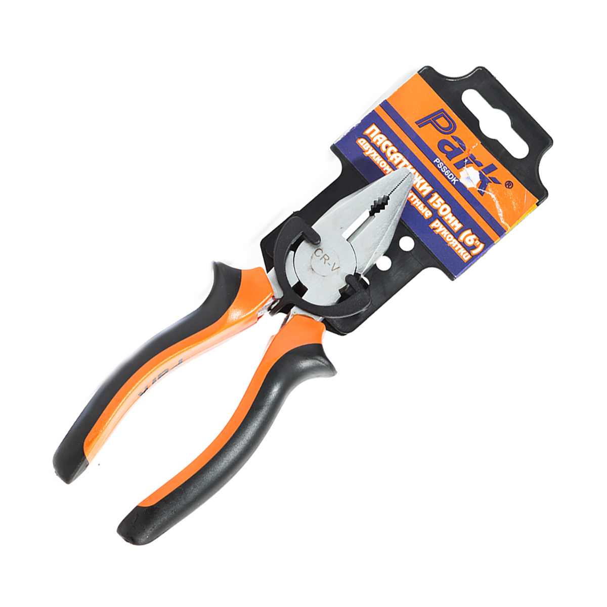 Пассатижи 160 мм двухкомп. рукоятки (1/6/60) "park" pss6dk