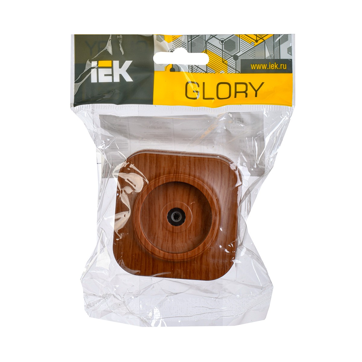 Розетка телевизионная открыт. уст. "glory" ртв20-хд, дуб (1/30/360) "iek"