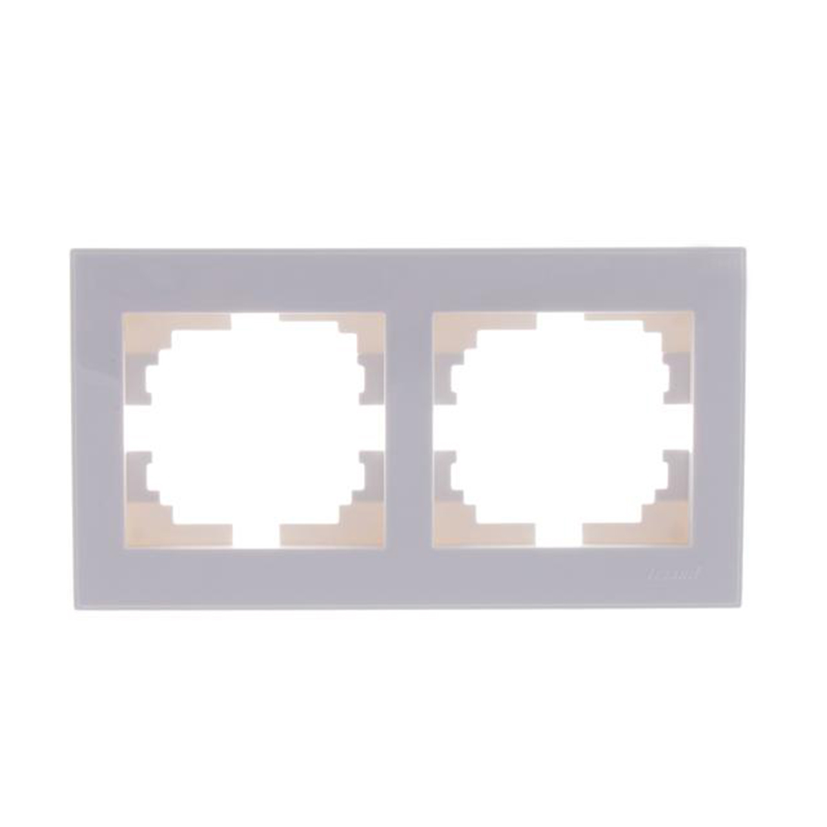 Рамка "rain" 2-х местн. горизонтальная, белый (1/10/120) "lezard" 703-0202-147