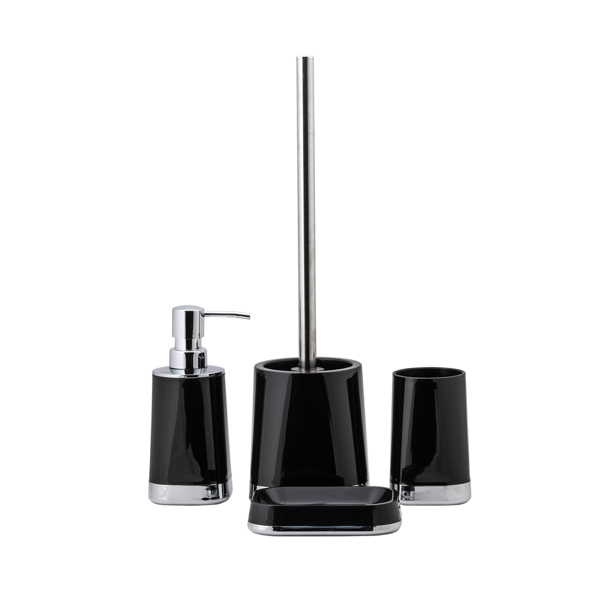 Мыльница "gloss" пласт. (черный) (1/12) "swensa" swp-1901blk-04