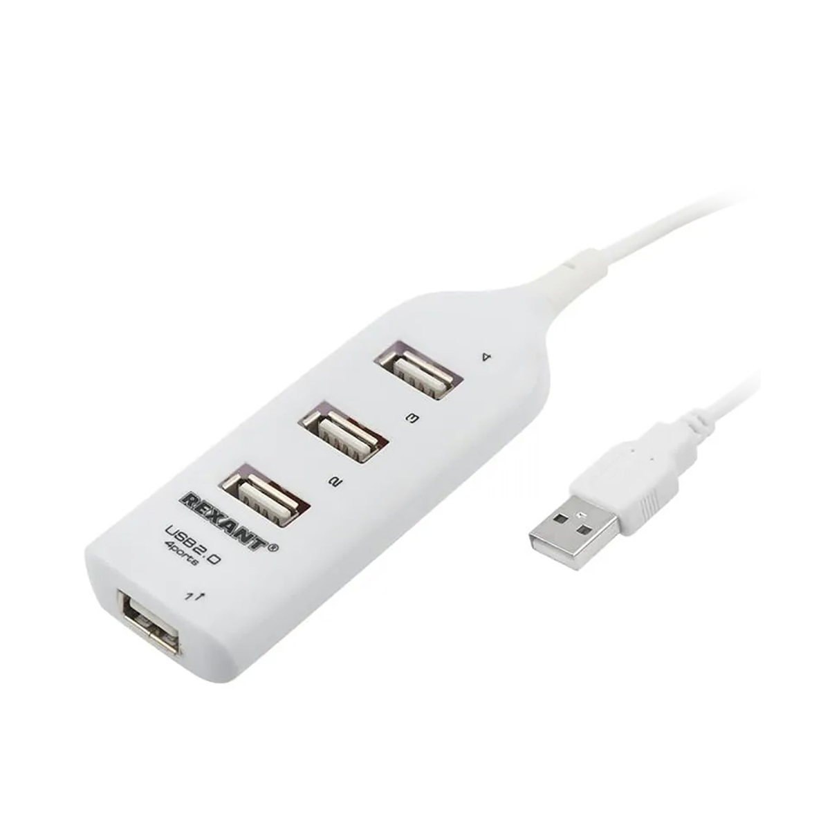 Разветвитель usb на 4 порта (белый) (1/200) "rexant" 18-4105-1