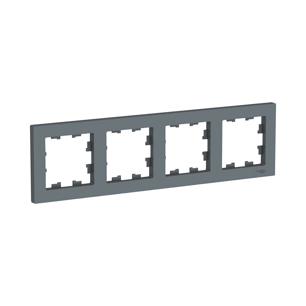 Рамка "atlasdesign" 4-х местн. универс., грифель (1/5/20) "schneider"