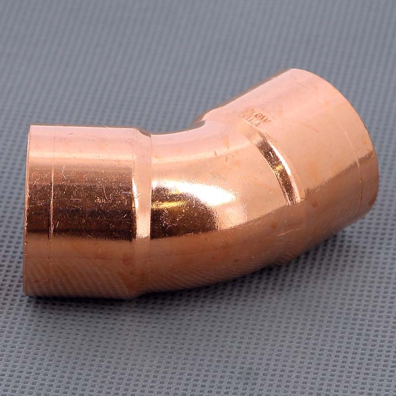 Угол двухраструбный 45° VIEGA пайка 35 мм медный