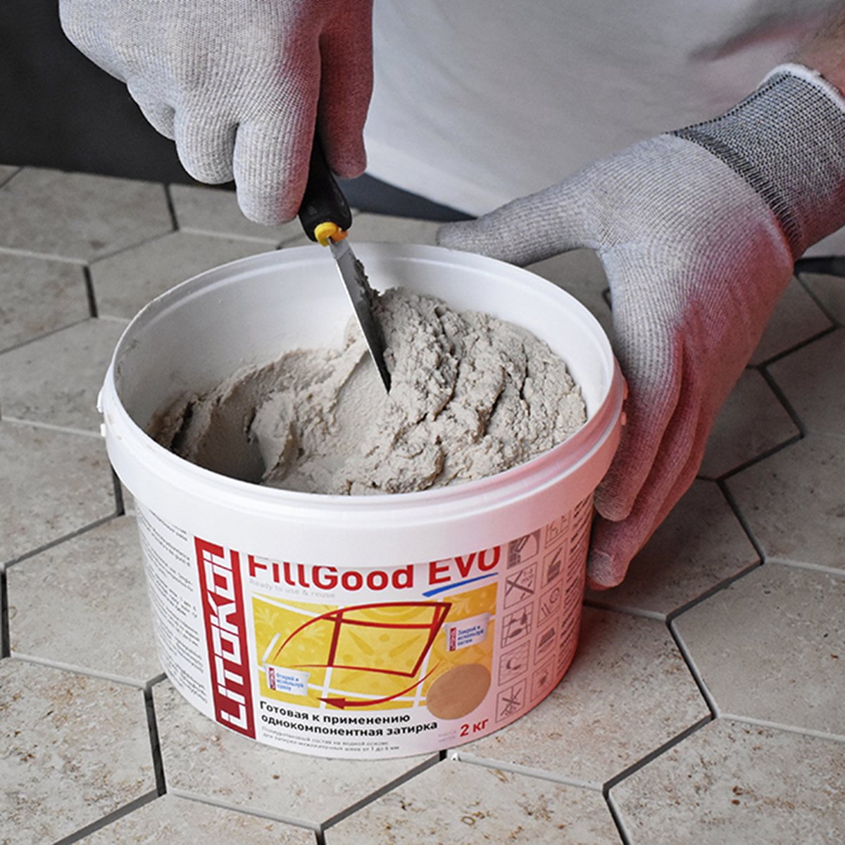 Затирка "fillgood evo" f.210 greigeo, ведро 2 кг (1) litokol