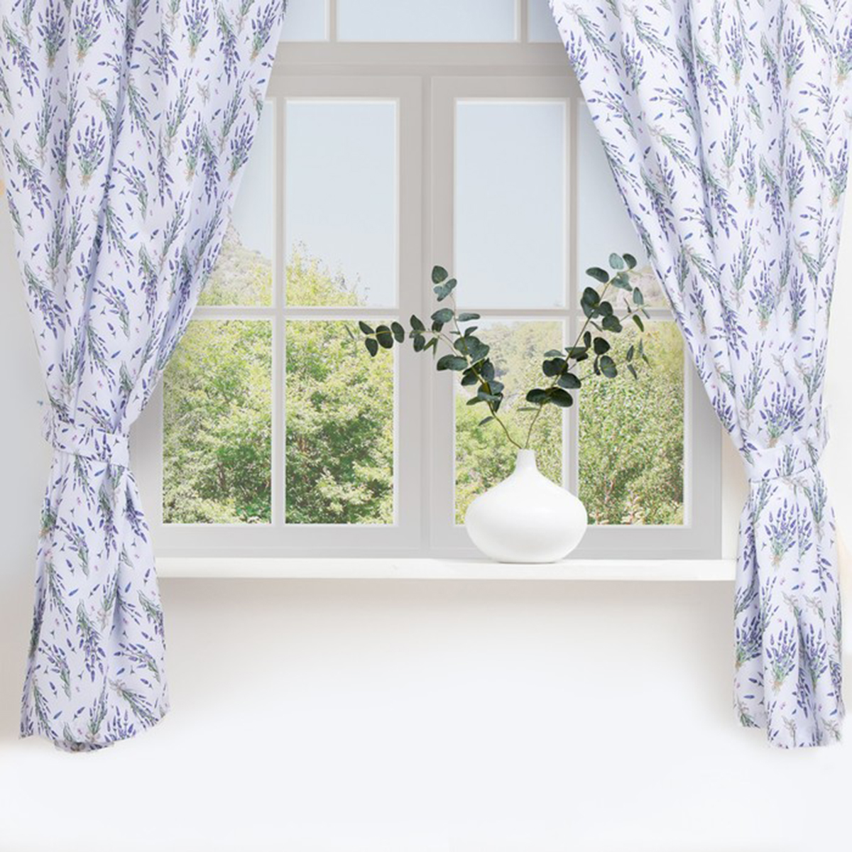 Шторы для кухни "lavender" 145*180 см компл. 2 шт. с подхватами (1) "этель" 7183001