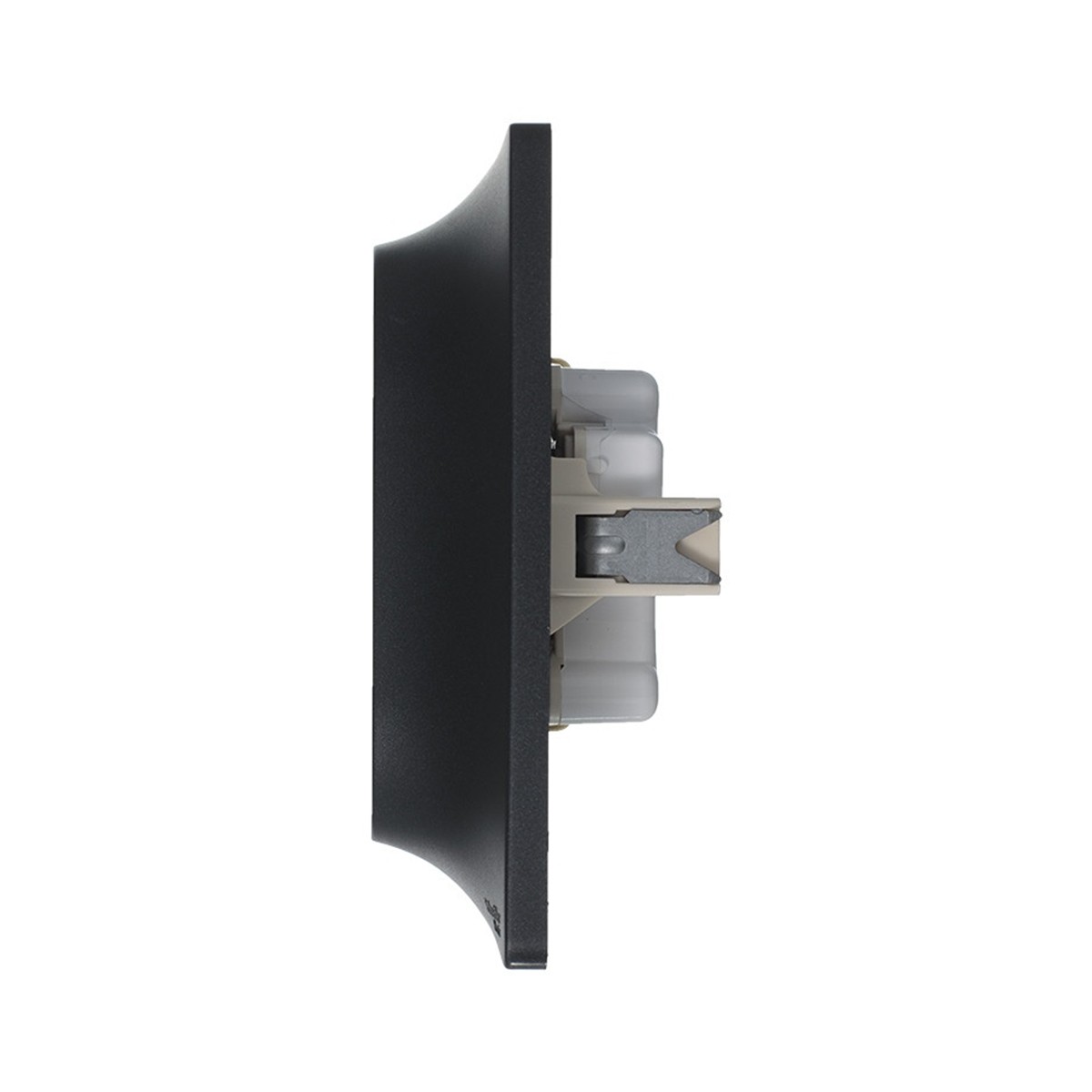 Розетка "glossa" 2-х местн. с заземл. 16а, антрацит (1/10/60) "schneider"