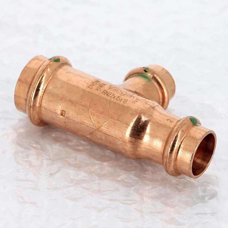 Тройник пресс медный Profipress VIEGA 22х15х18