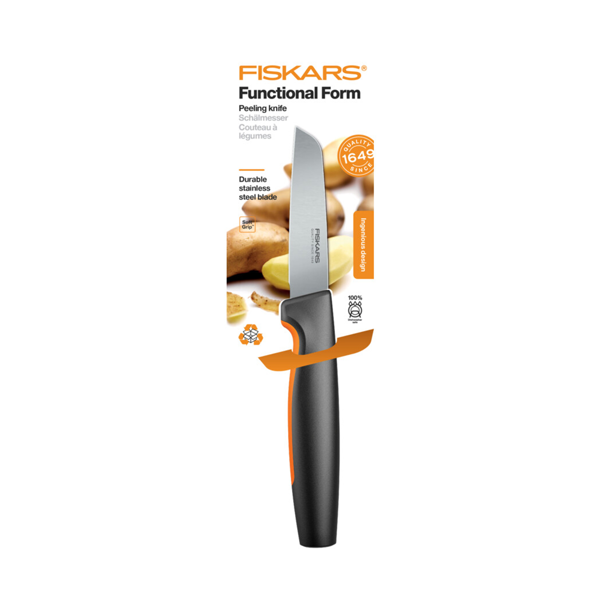 Нож для овощей "functional form" 8 см (1/6) "fiskars" 1057544
