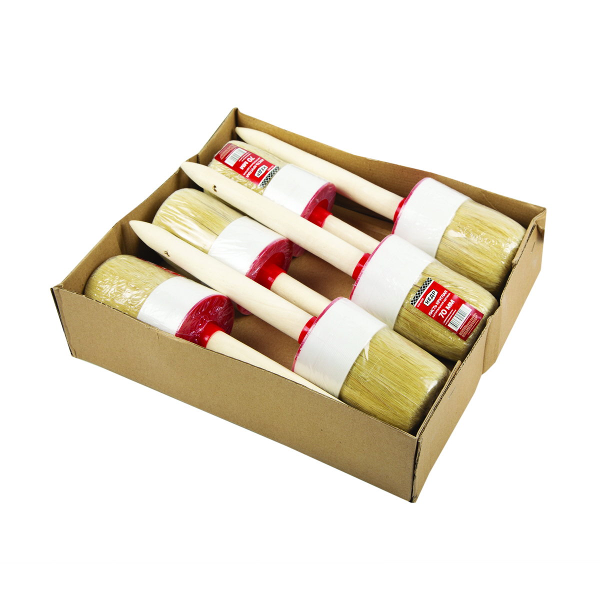 Кисть круглая  №22/70 мм  (6/120) натур.щетина, дерев.ручка "кедр"  010-6070