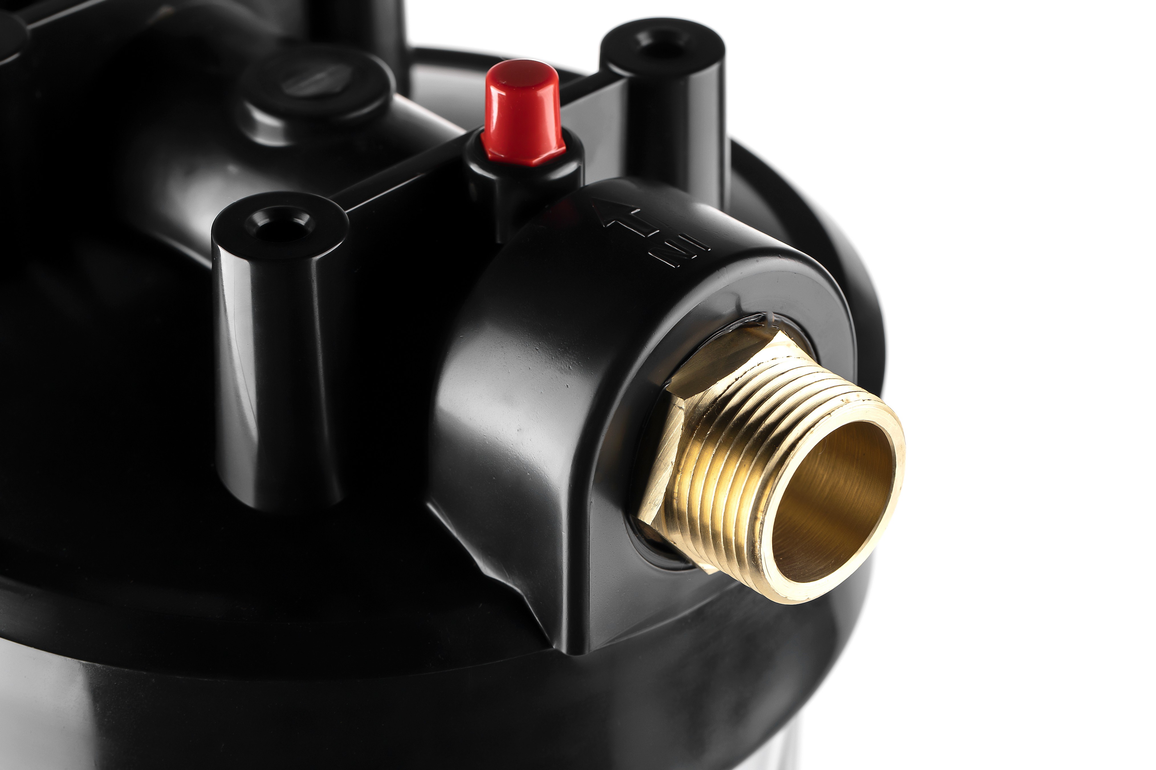 Корпус ГЕЙЗЕР 1" под картридж 10" Big Blue прозрачный, для холодной воды лат. ниппели