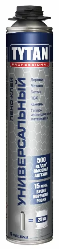 Tytan Professional / Титан полиуретановый пено клей универсальный под пистолет