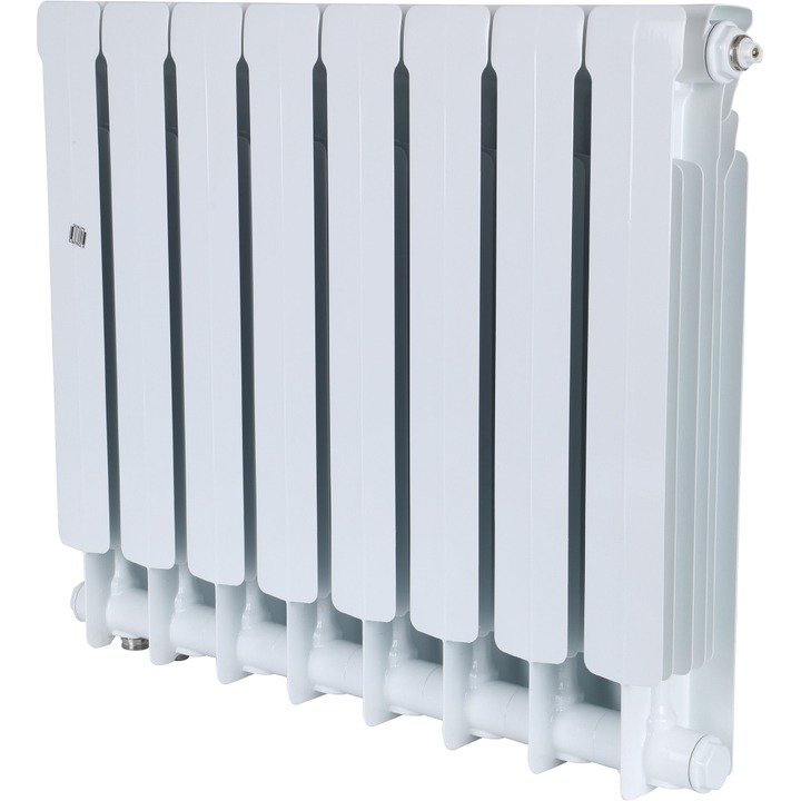 Радиатор STOUT Space 500 мм 8 секций, биметал. (нижнее правое подключение) на 14,8 кв.м.