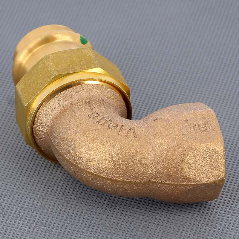 Угол пресс-В 28х1' с разъемным соединением и плоской прокладкой Sanpress VIEGA