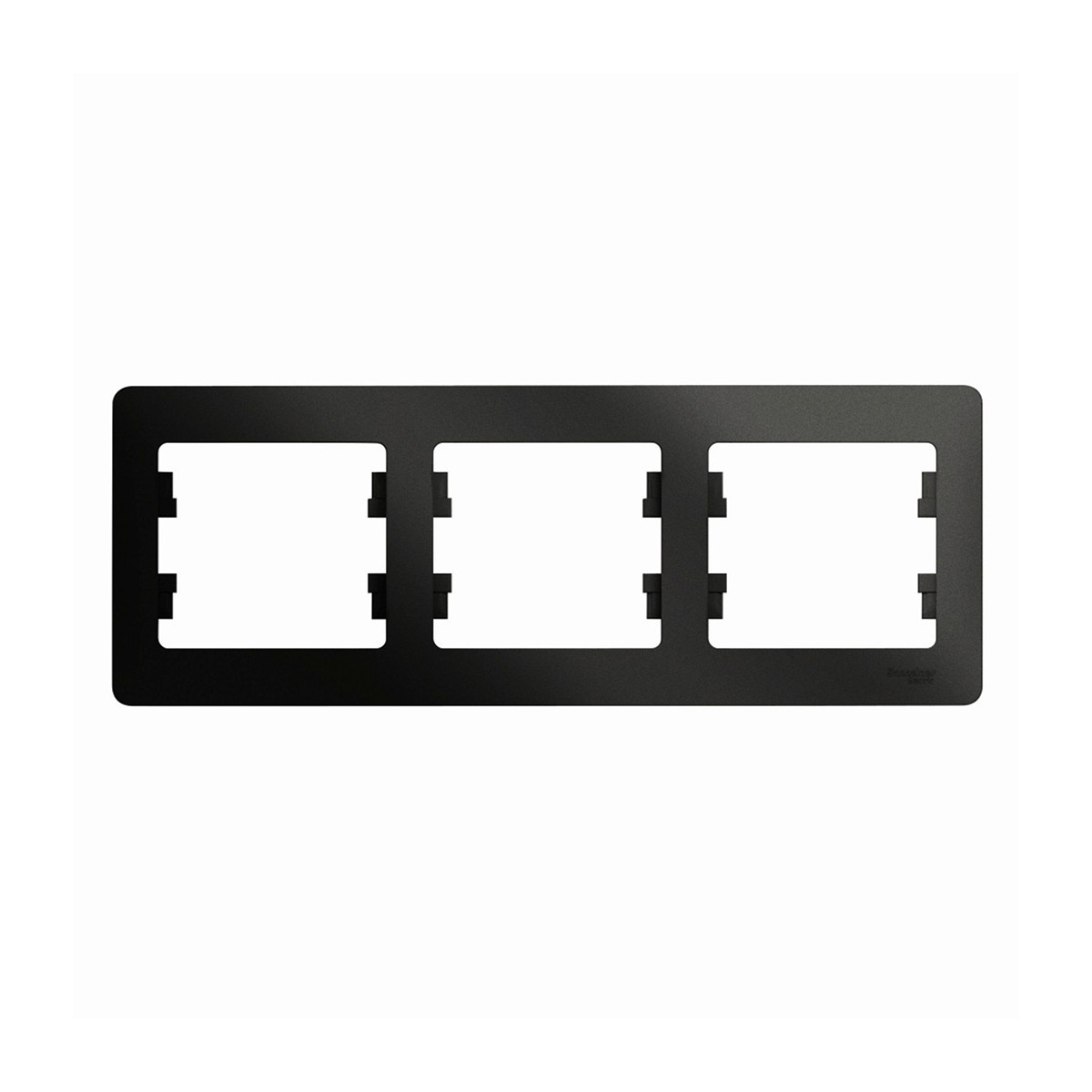 Рамка "glossa" 3-х местн. горизонтальная, антрацит (1/5/20) "schneider"