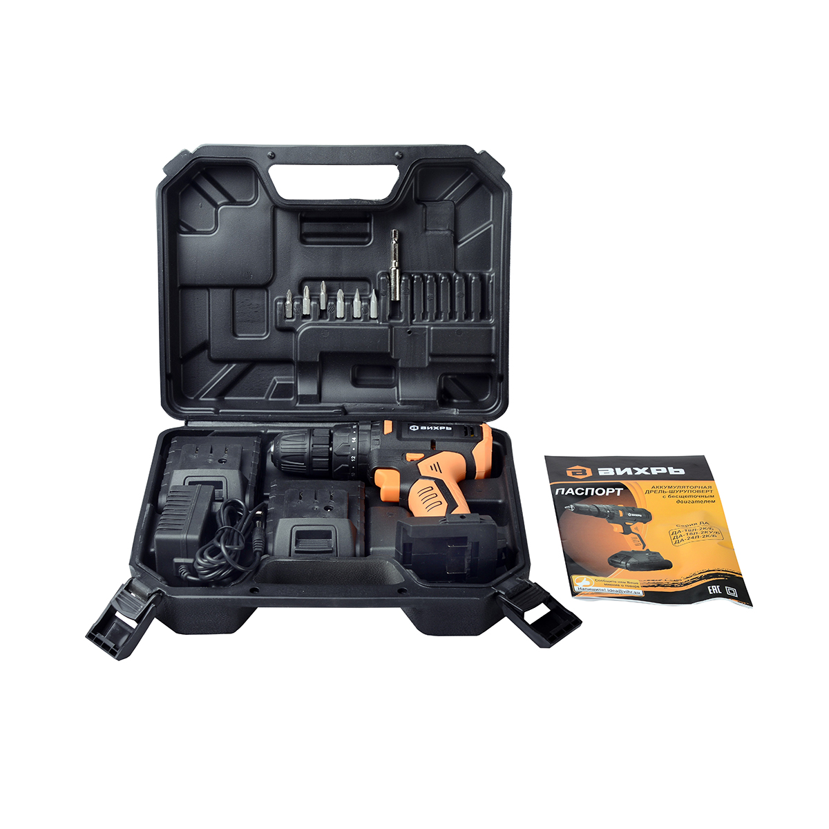 Дрель-шуруповерт аккум. да-18л-2к/б (1) "вихрь"