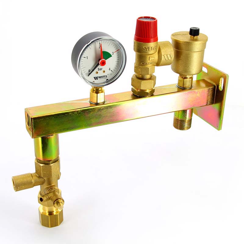 Группа безопасности котла для подключения расширительного бака GAG/KAV 3/4" с отсечным вентилем