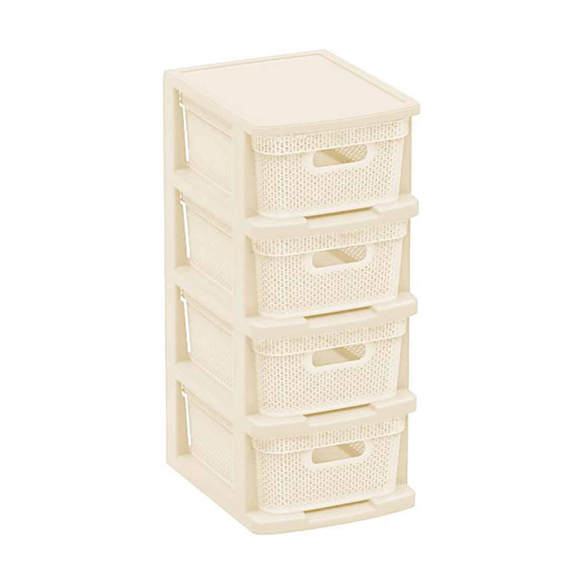 Комод компакт "ajur" 4 корзины (слон. кость) (1) "branq"  bq3796слк