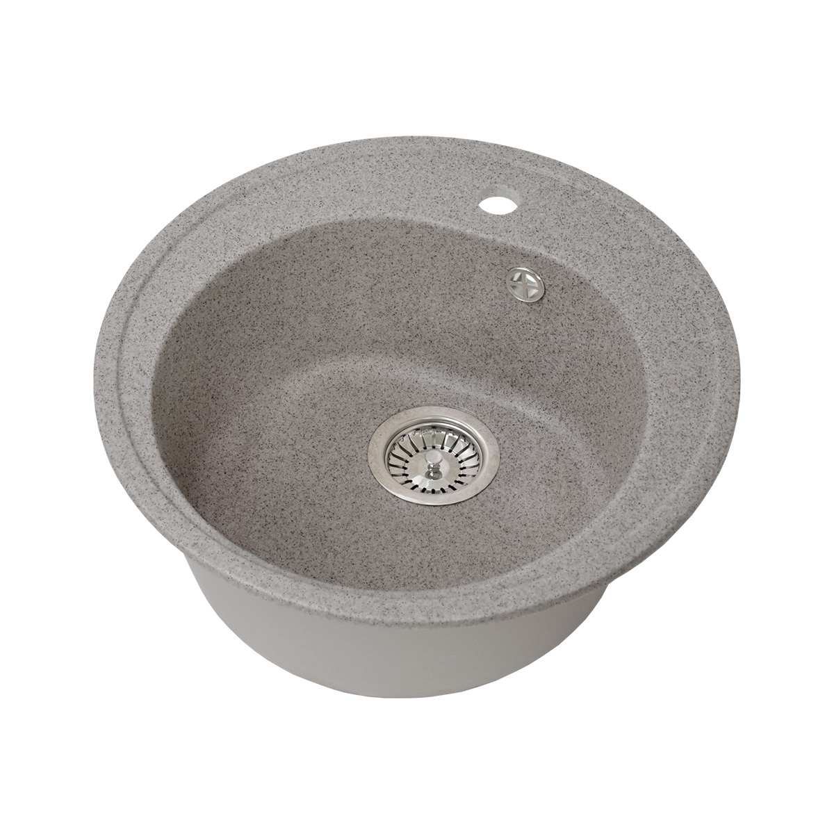 Мойка для кухни врезная искуств. камень gs-08-309 d-505 мм темно-серая "granstones"