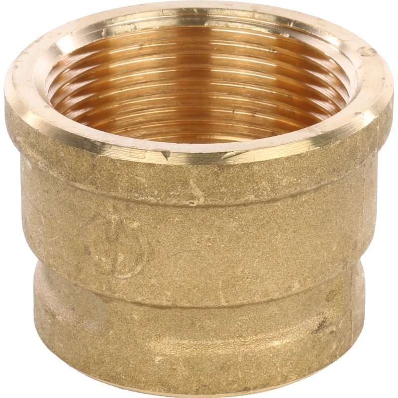 Муфта резьбовая переходная 1"1/2 x 1"1/4 ВР латунь STOUT