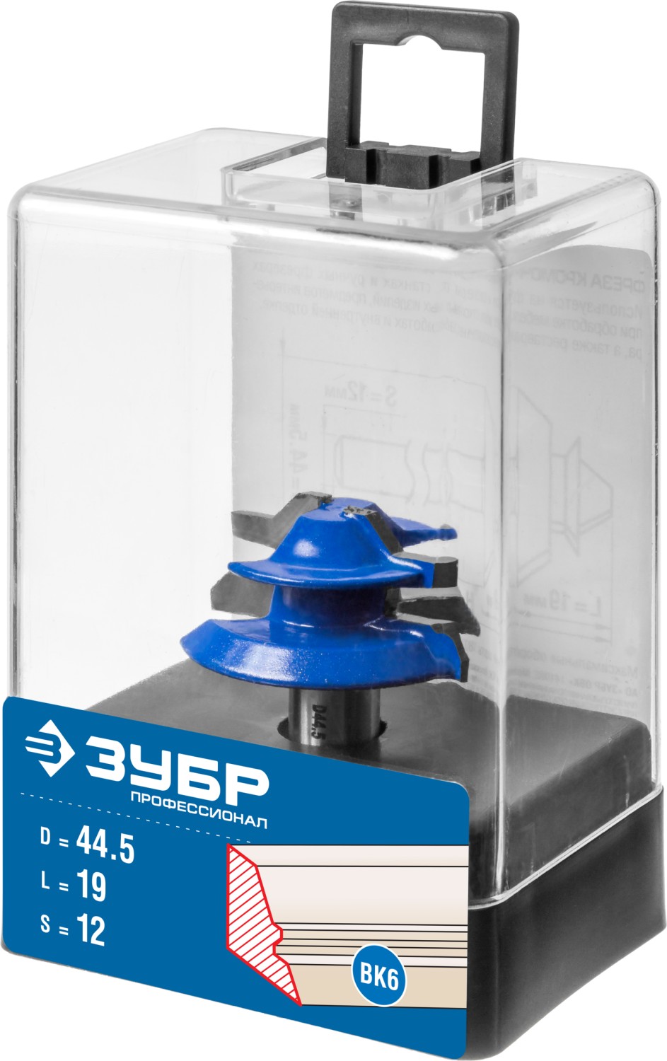 ЗУБР 44.5 x 21 мм, фреза кромочная для углового сращивания, Профессионал (28724-44.5)