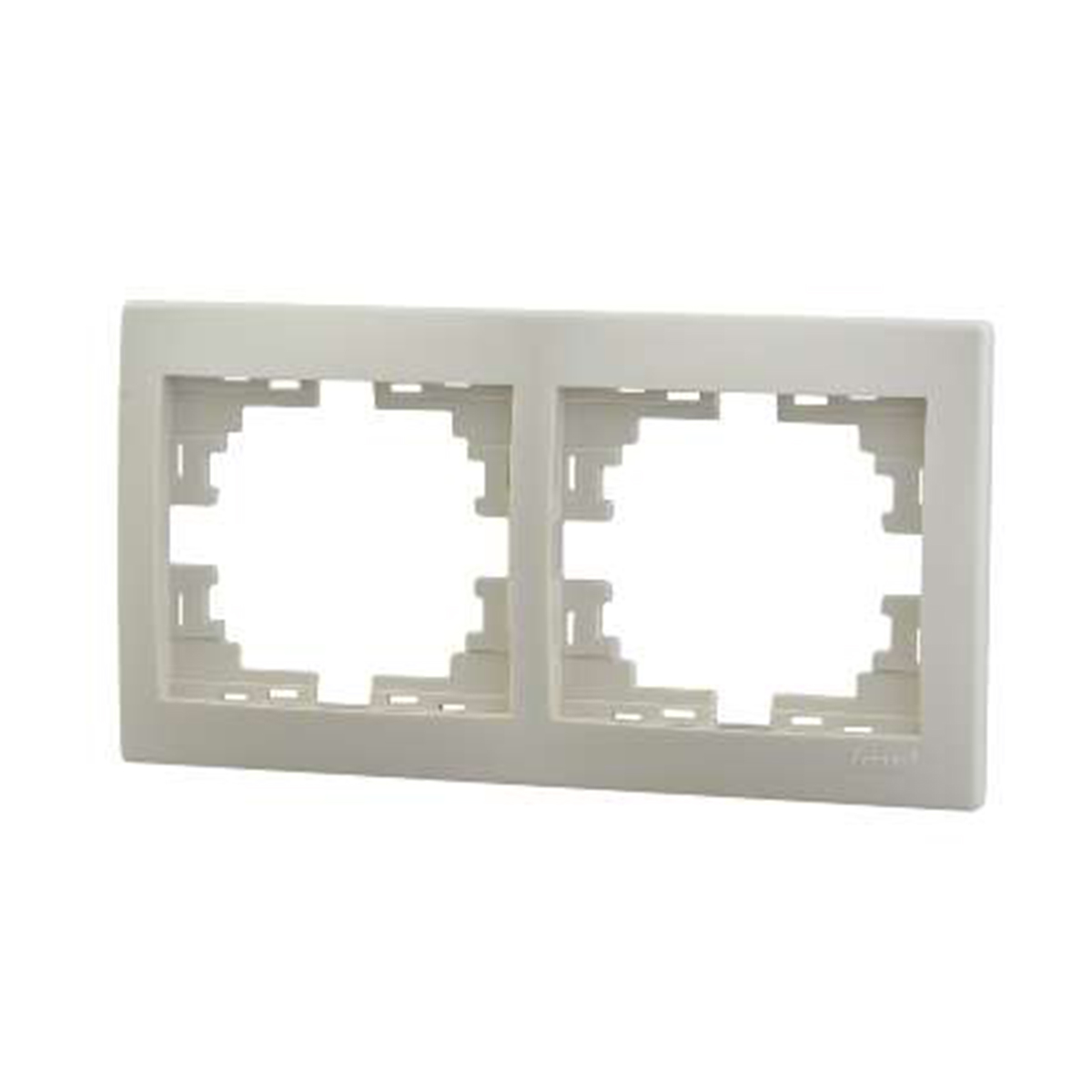 Рамка "mira" 2-х местн. горизонтальная, кремовый (1/10/120) "lezard" 701-0300-147