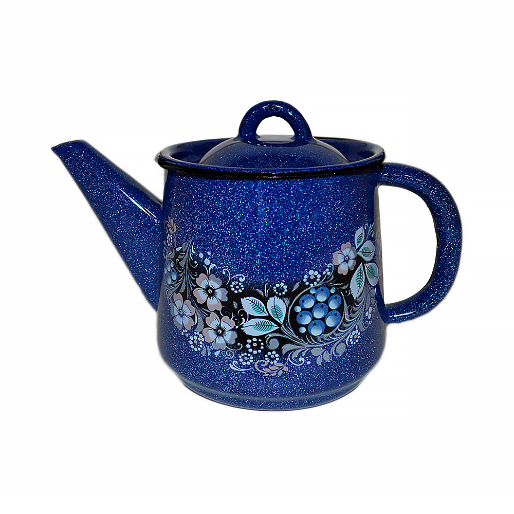 Чайник эмалиров. декор. 1 л (1/12) "стальэмаль"  1с202с