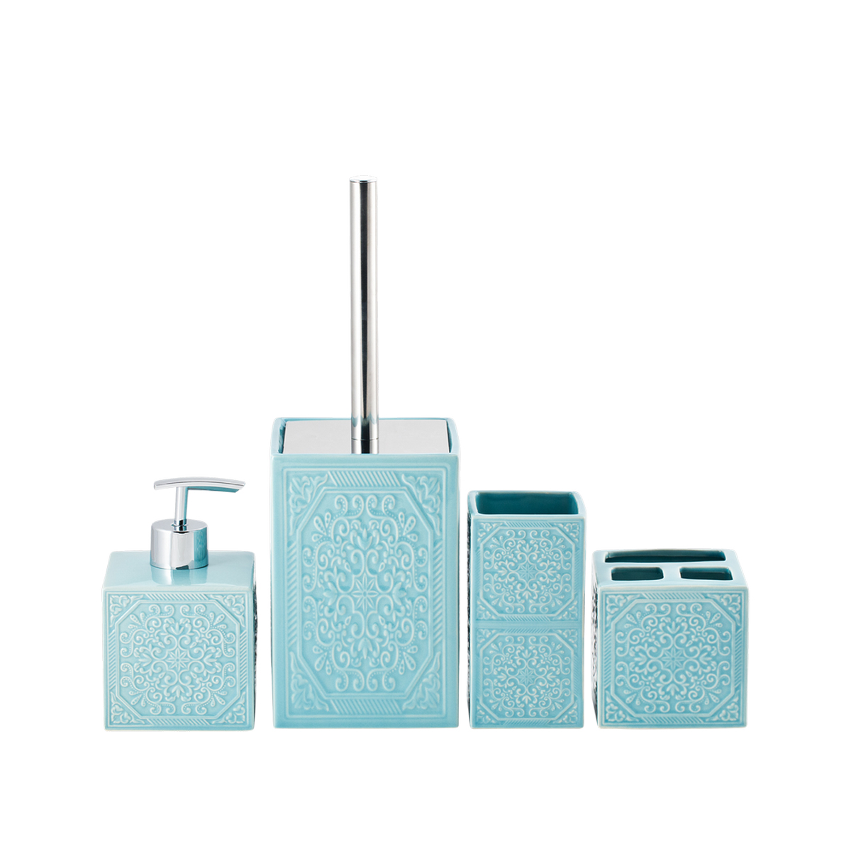 Стакан для ванной комнаты "tiffany" керамика (бирюзовый) (1/12) "swensa" swtk-1053b