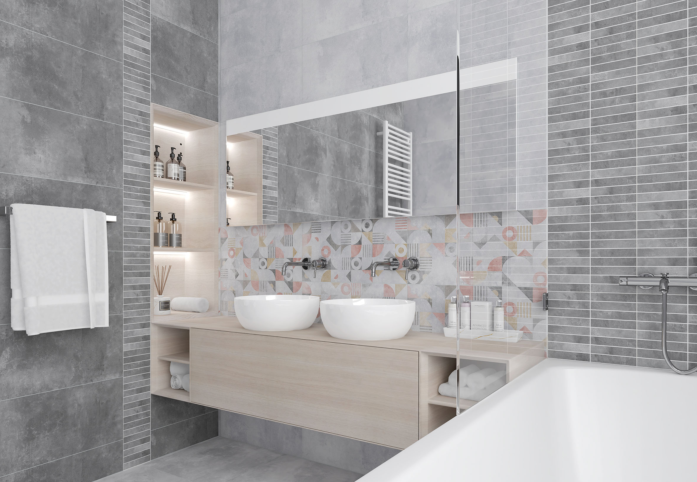 Etnis мозаика серый 18-00-06- 30x60