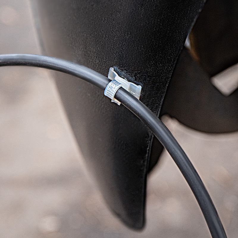 Хомуты нейлон с пистоном 4,8 х 190 мм ø3,2 мм (набор 100 шт.), белые (1/10/50) "rexant" 07-0197