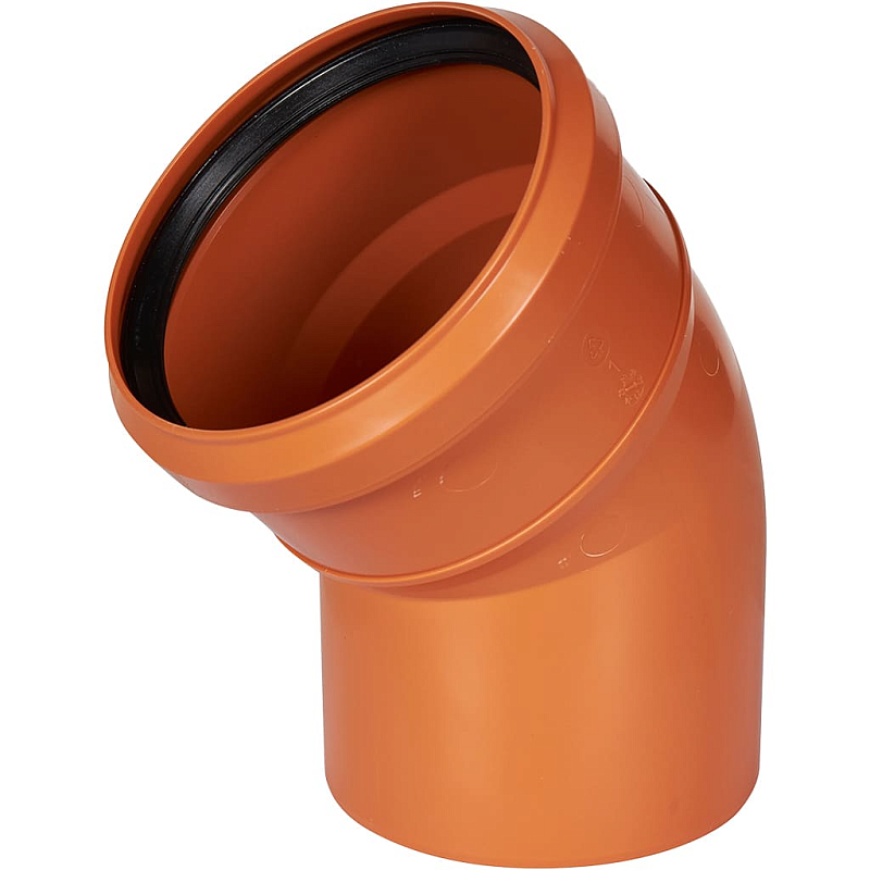 Отвод 45° для нар.канализации d=110 мм SINIKON УНИВЕРСАЛ