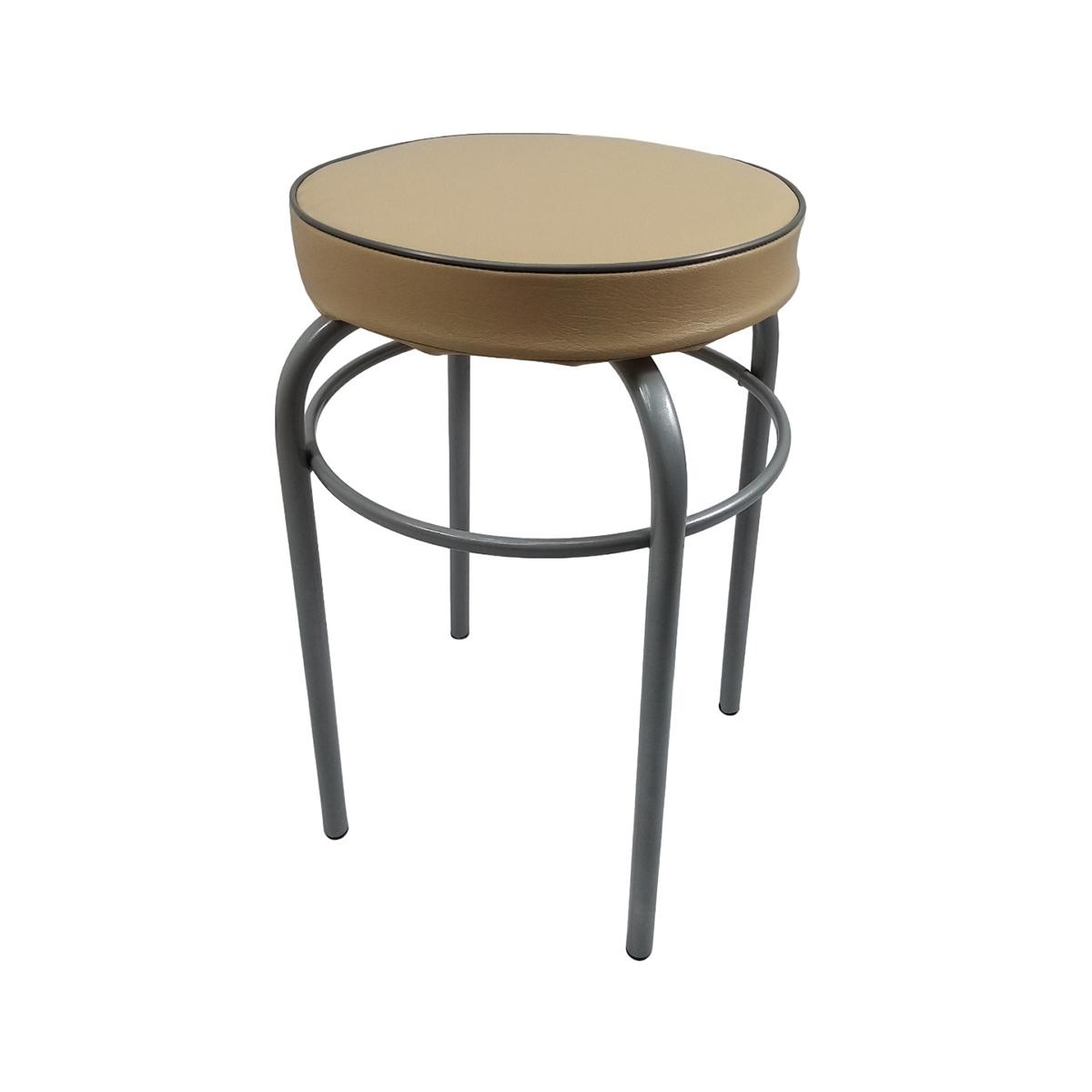 Табурет "сатурн 18м" мягкое круглое сиденье d=30 см (бежевый) (1) "new victoria"