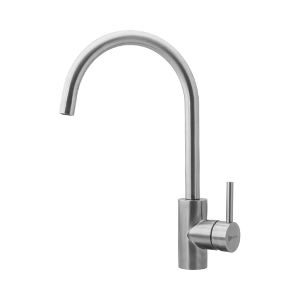 Смеситель для кухни "expert"  lm5078s  высокий поворотн. излив (нерж.сталь)  (1/10) "lemark"