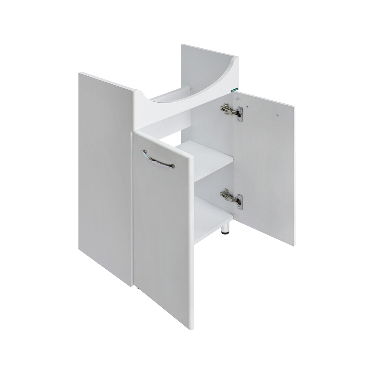 Тумба под раковину напольная "вега" 820*515*300 мм, белая "sanita" vgsacw55013f1