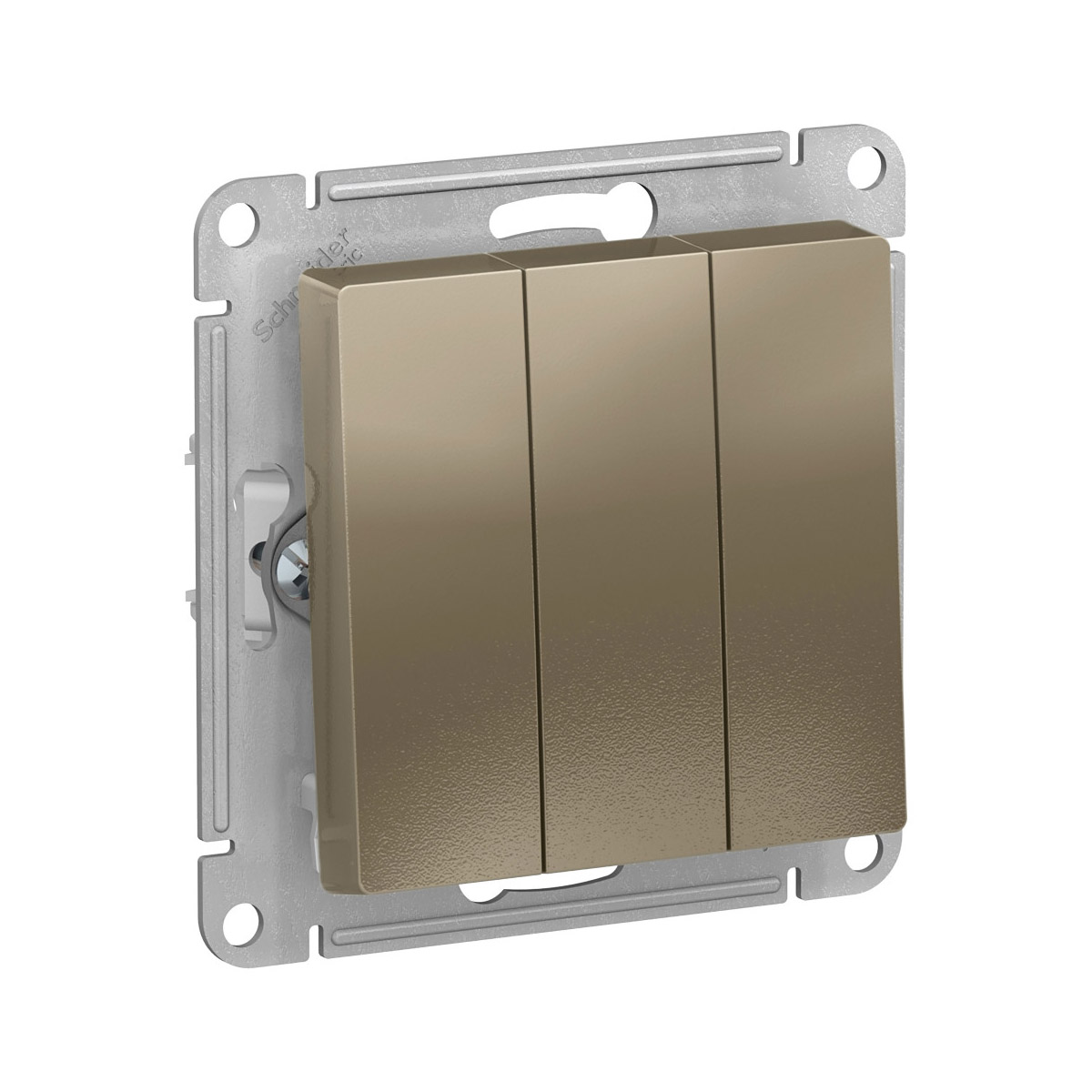 Выключатель "atlasdesign" 3-х кл. (механизм) 10а, шампань (1/10/60) "schneider"