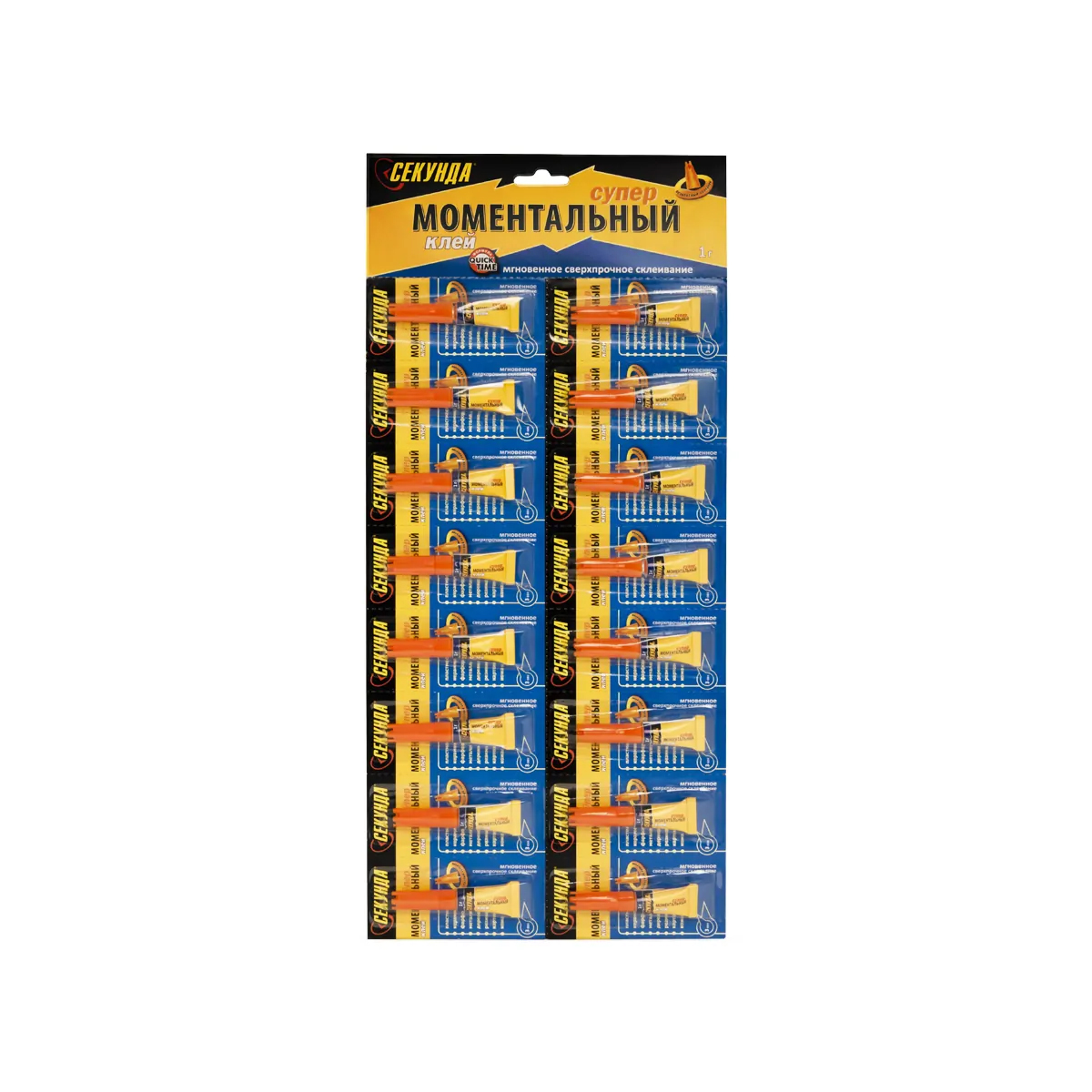 Клей "моментальный " 1 г на блистер-карте (16/288) "секунда" 403-205
